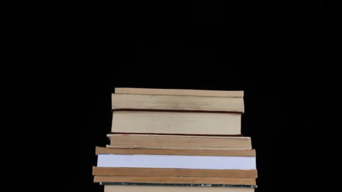 Book Pile In Stop Motion Stock Footage 162619685