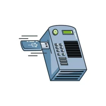 Book printer machine icon Stock Illustration