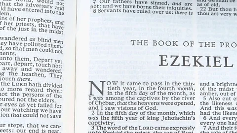 The Book Of THe Prophet Ezekiel Stock Footage 69884394