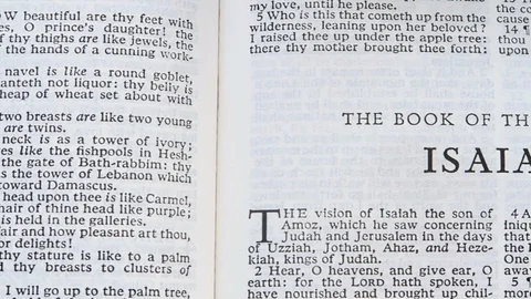The Book Of The Prophet Isaiah Video stock 69884582