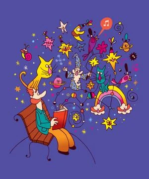 Book reader Stock-Illustration