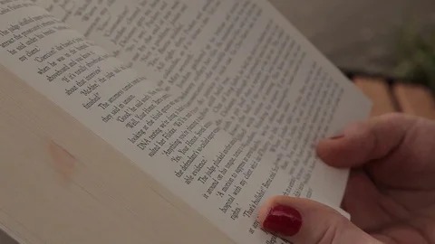 Book reading - close up Stock Footage 72011455