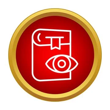 Book reading eye vision icon with knowledge concept Stock Illustration