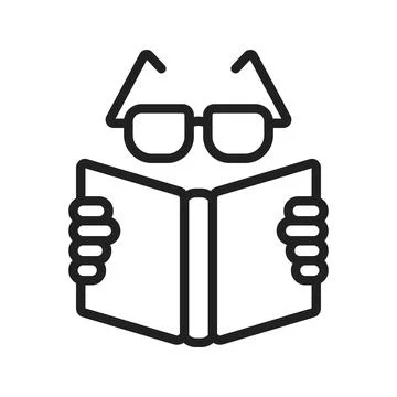 Book Reading Icon Image. Stock Illustration
