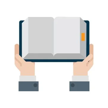 Book reading icon on a white background. Vector illustration. Stock Illustration