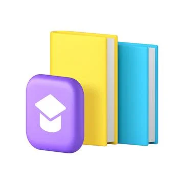 Book reading library knowledge education bookstore bookshop 3d icon realistic 스톡 일러스트