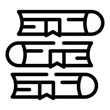 Book reading stack icon outline vector. Travel job Stock Illustration