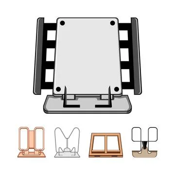 Book reading stand collection for studying and cooking Stock Illustration
