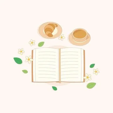 Book reading time Stock Illustration