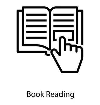 Book Reading Vector Stock Illustration