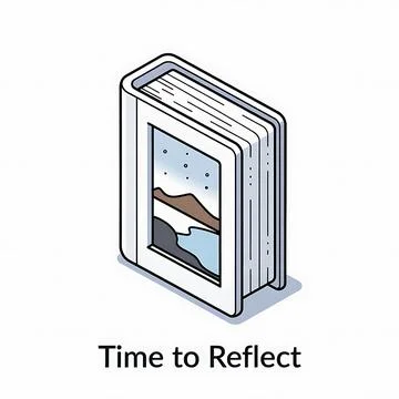 Book with reflection Stock Illustration