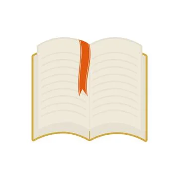 Book ribbon reading learning icon. Vector graphic Illustrazione stock