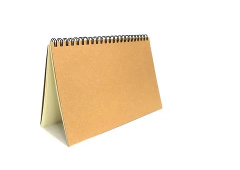 Book with ring spine on white background Stock Photos