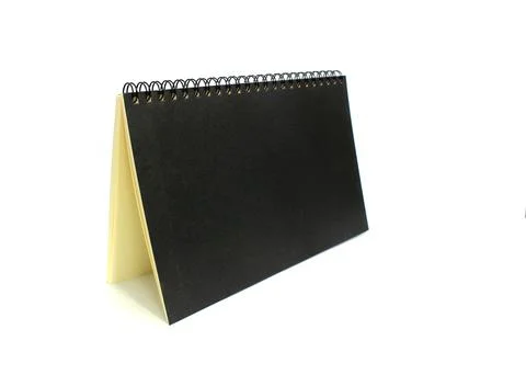 Book with ring spine on white background Stock Photos
