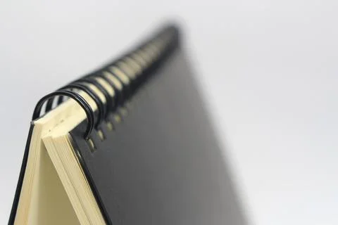 Book with ring spine on white background Stock Photos
