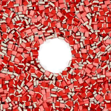 Book round frame Illustrazione stock