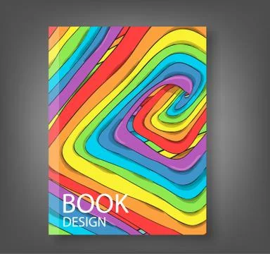 Book route of rainbow background, drawing by hand vector Stock Illustration