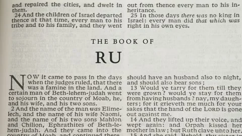 The Book Of Ruth Chapters Stock Footage 247825796