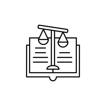 Book, scale, business icon. Element of business icon Illustrazione stock