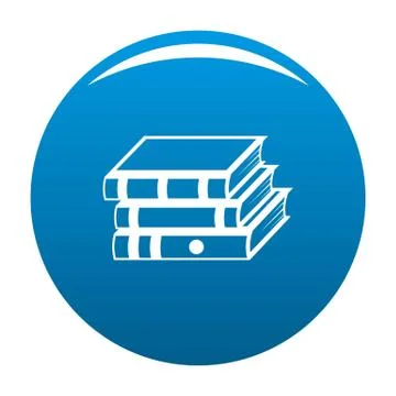Book school icon blue Stock Illustration