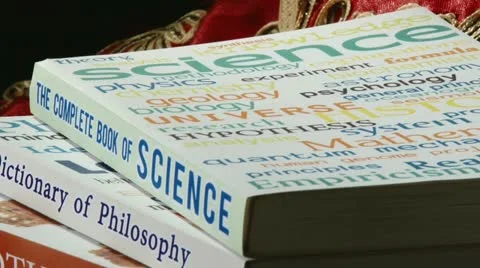Book of Science, close up Video stock 12563960