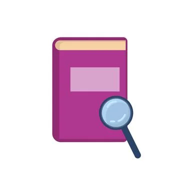 Book search flat icon. vector illustration. Stock Illustration