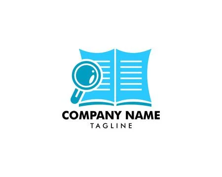 Book Search Logo Template Design Vector Stock Illustration