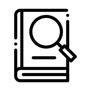 Book Search Study Icon Vector Outline Illustration Stock Illustration