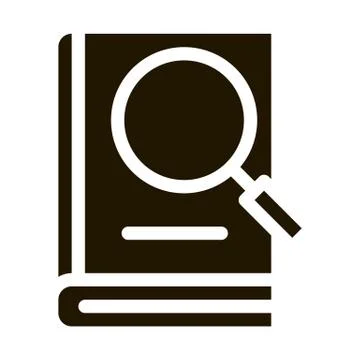 Book Search Study Icon Vector Glyph Illustration イラスト素材