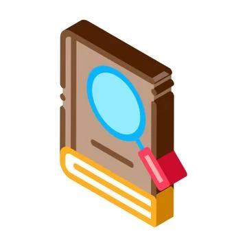 Book Search Study isometric icon vector illustration 스톡 일러스트