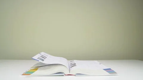 Book with Selfturning Pages Stock Footage