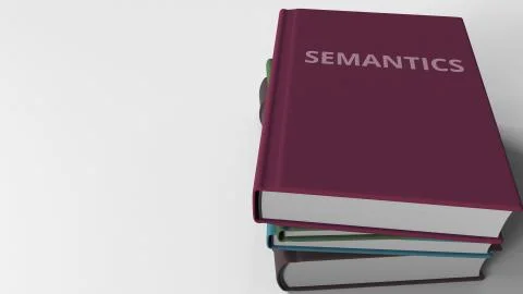 Book with SEMANTICS title. 3D rendering 스톡 일러스트