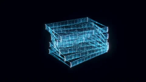 Book set hologram Rotating Stock Footage 154841729