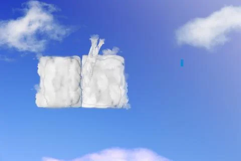 Book in a shapes of clouds in the sky Illustrazione stock