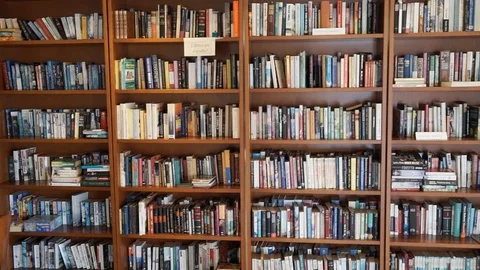 Book shelf Stock Footage 89649293