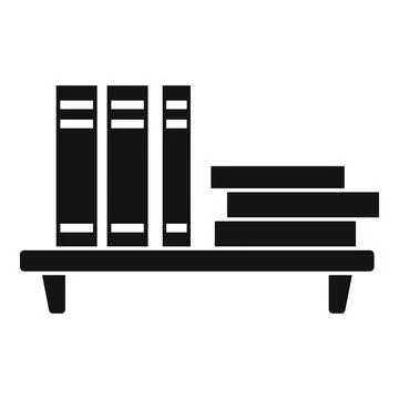 Book shelf icon, simple style Illustrazione stock