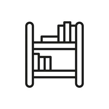 Book Shelf icon vector basic design simple and modern Illustrazione stock
