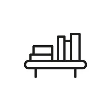 Book Shelf icon vector basic design simple and modern Illustrazione stock