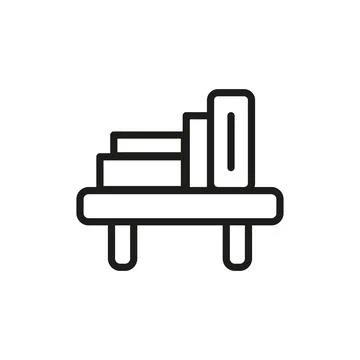 Book Shelf icon vector basic design simple and modern Illustrazione stock