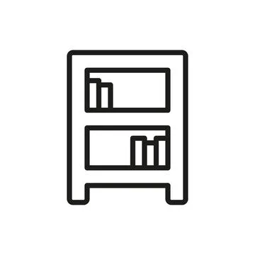Book Shelf icon vector basic design simple and modern Illustrazione stock