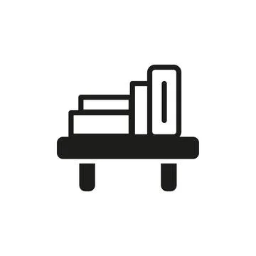 Book Shelf icon vector basic design simple and modern Stock Illustration