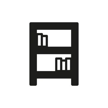 Book Shelf icon vector basic design simple and modern Stock Illustration