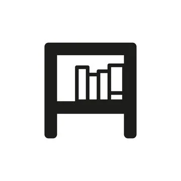 Book Shelf icon vector basic design simple and modern Illustrazione stock