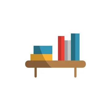 Book Shelf icon vector basic design simple and modern Stock Illustration