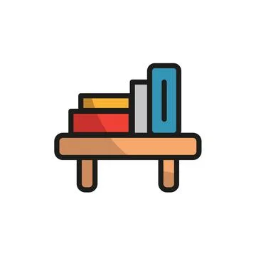 Book Shelf icon vector basic design simple and modern Illustrazione stock