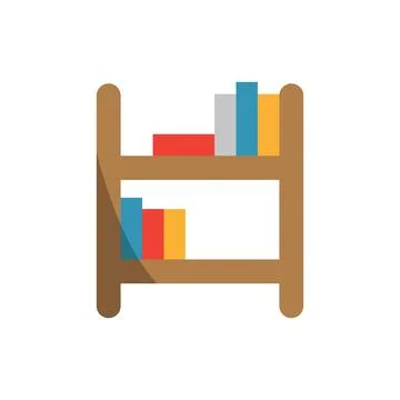 Book Shelf icon vector basic design simple and modern Illustrazione stock