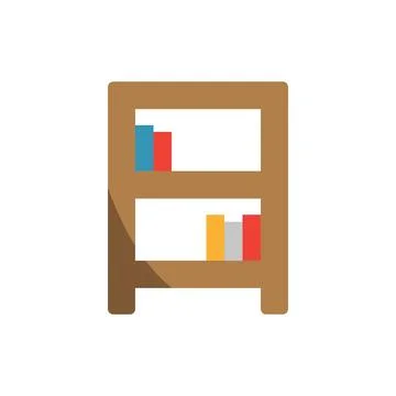 Book Shelf icon vector basic design simple and modern Illustrazione stock