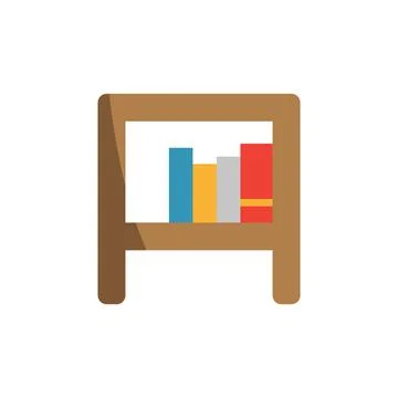 Book Shelf icon vector basic design simple and modern Stock Illustration