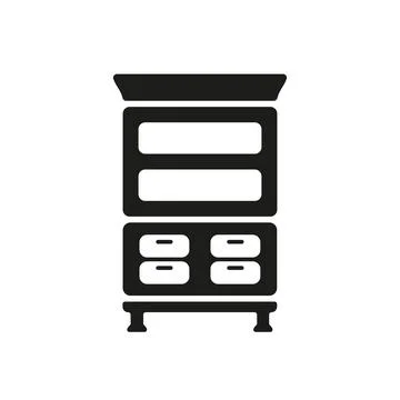 Book shelf icon vector design templates simple and modern Illustrazione stock