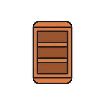 Book shelf icon vector design templates simple and modern イラスト素材